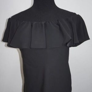 Ralph Lauren Ruffled Shoulder Top